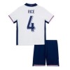 Officiële Voetbalshirt + Korte Broek Engeland Rice 4 Thuis EK 2024 - Kids